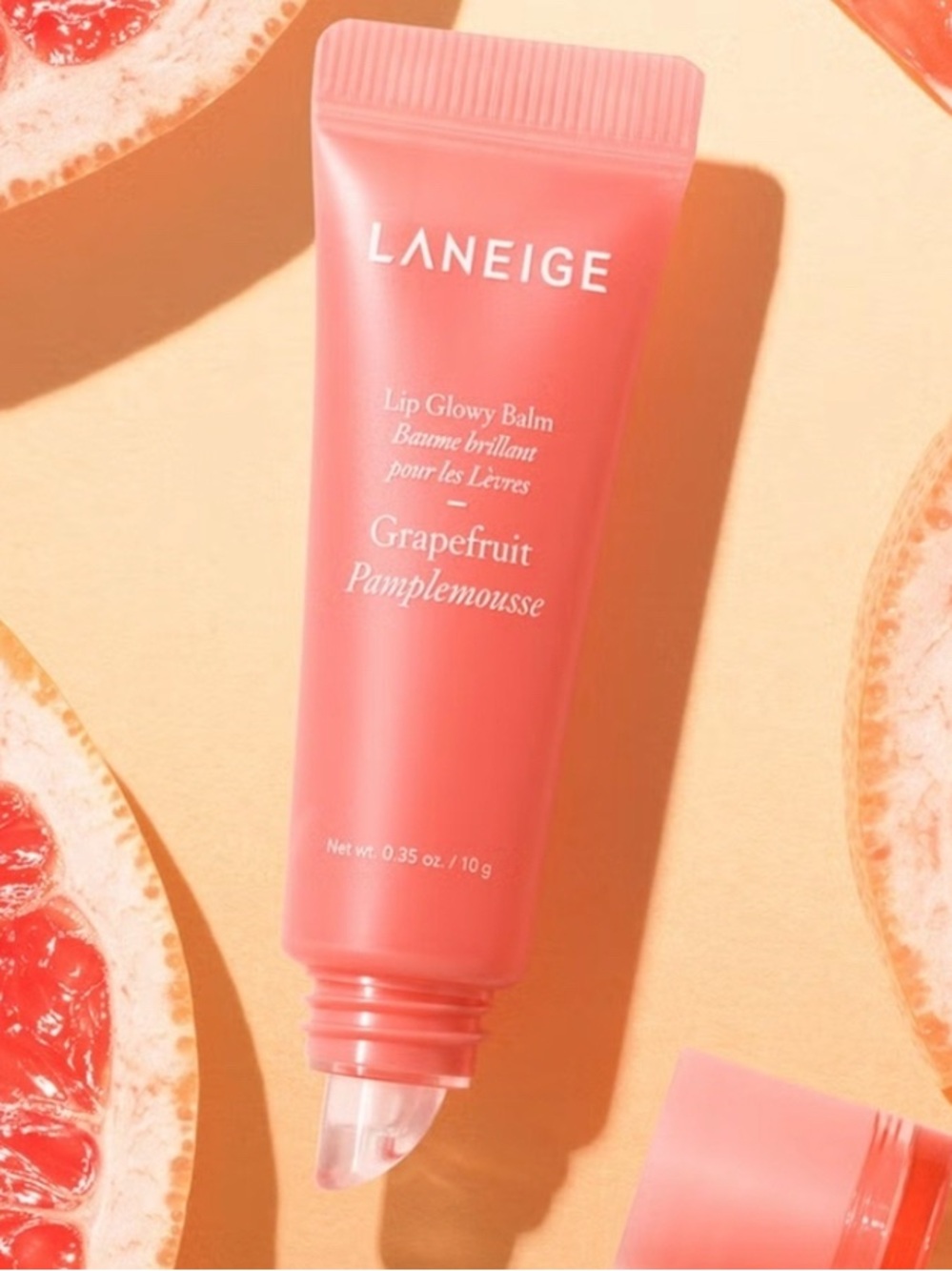 LANEIGE Lip Grapefruit Glowy Balm Hydration Lip Treatment Shea Butter .35 fl oz
